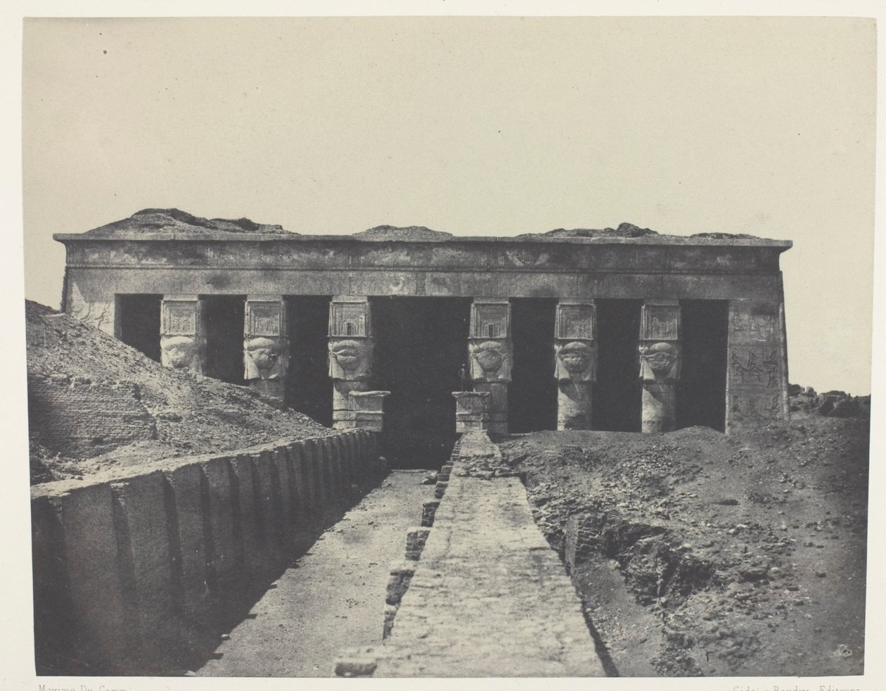 Általános nézet, Dendera nagy temploma (Teutyres), Felső-Egyiptom alkotó: Maxime Du Camp