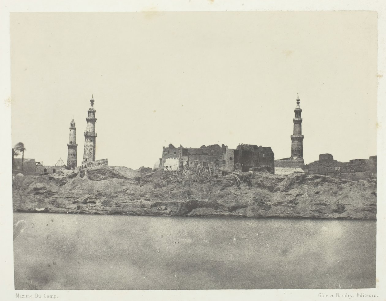 Általános nézet, Girgeh, Felső-Egyiptom, 184951, nyomtatva 1852-ben. alkotó: Maxime Du Camp