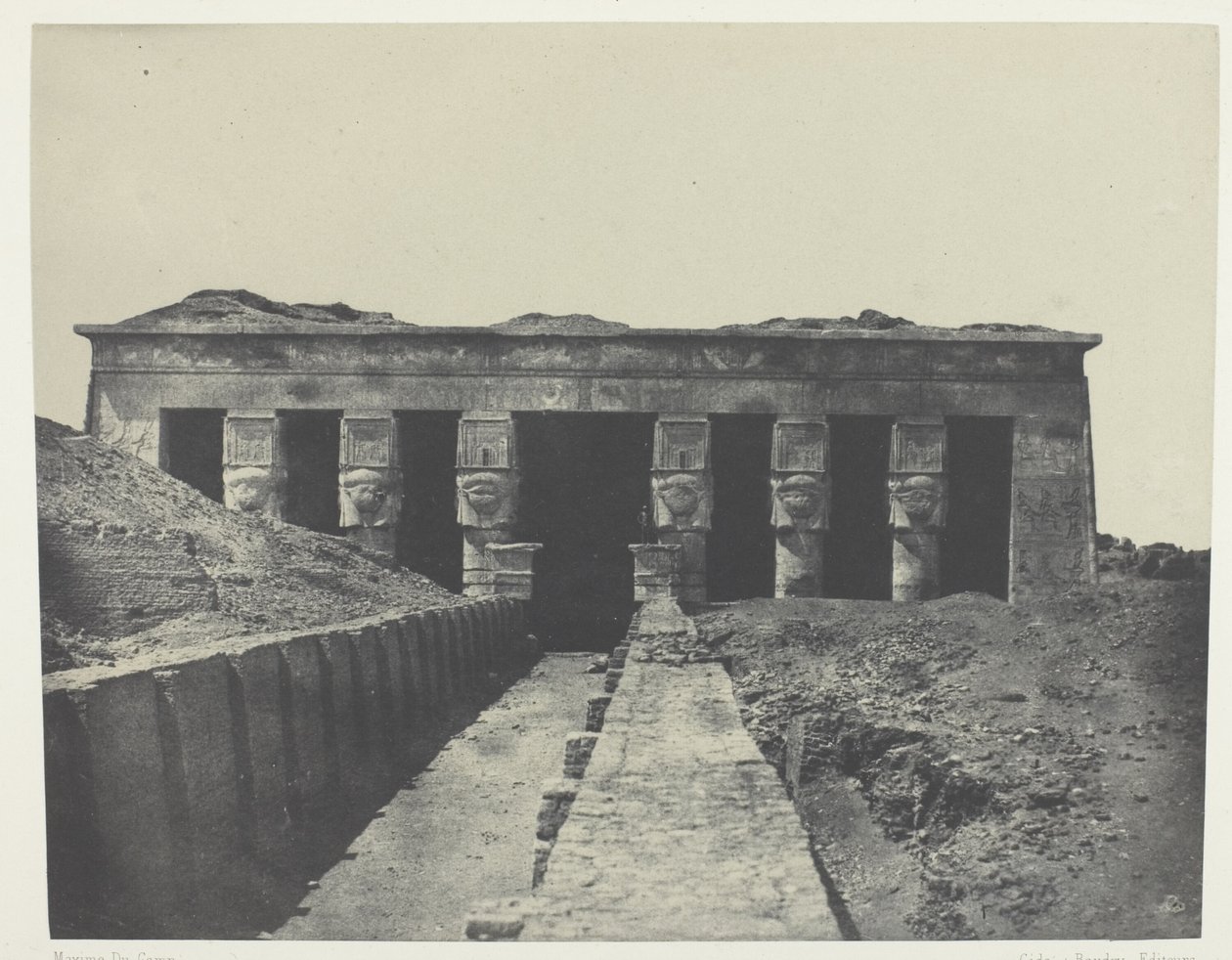 Általános nézet, Dendera nagy temploma (Teutyres), Felső-Egyiptom alkotó: Maxime Du Camp