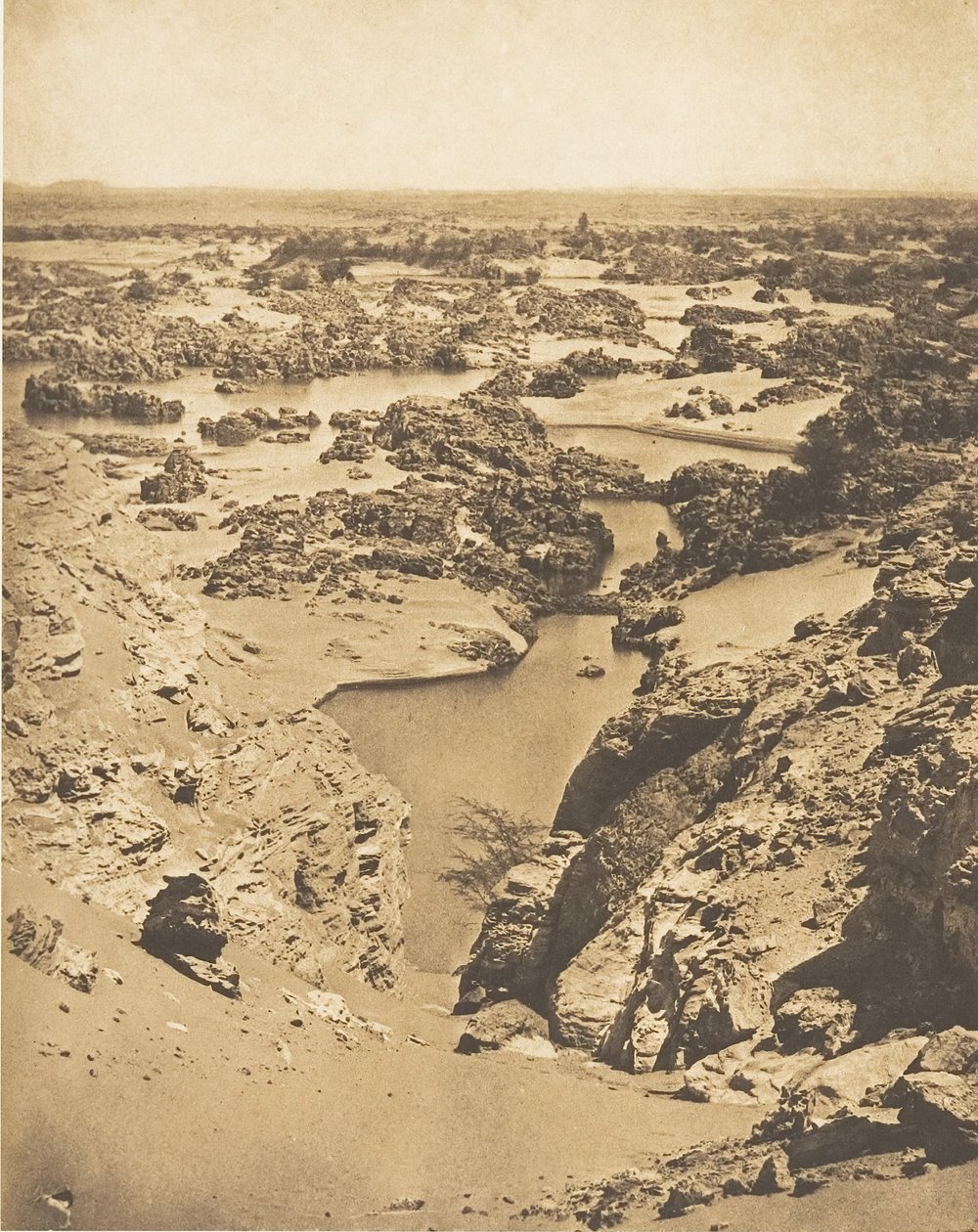 A második szürkehályog lovagi képe, a Djebel-Aboucir tetejéről, 1850. március 24-én. alkotó: Maxime Du Camp