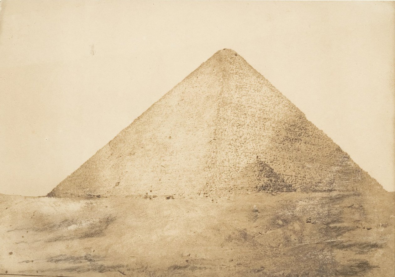A nagy Kheopsz-piramis képe déli szögből, 1849. december. alkotó: Maxime Du Camp