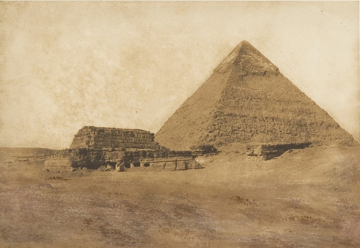 A második piramis képe, délkeletről, 1849 decemberében. alkotó: Maxime Du Camp