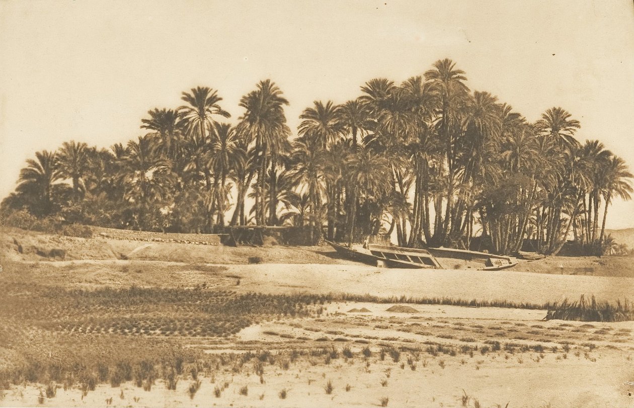 Kilátás az Elephantine-szigetre, Asszuánnal szemben, 1849-50. alkotó: Maxime Du Camp