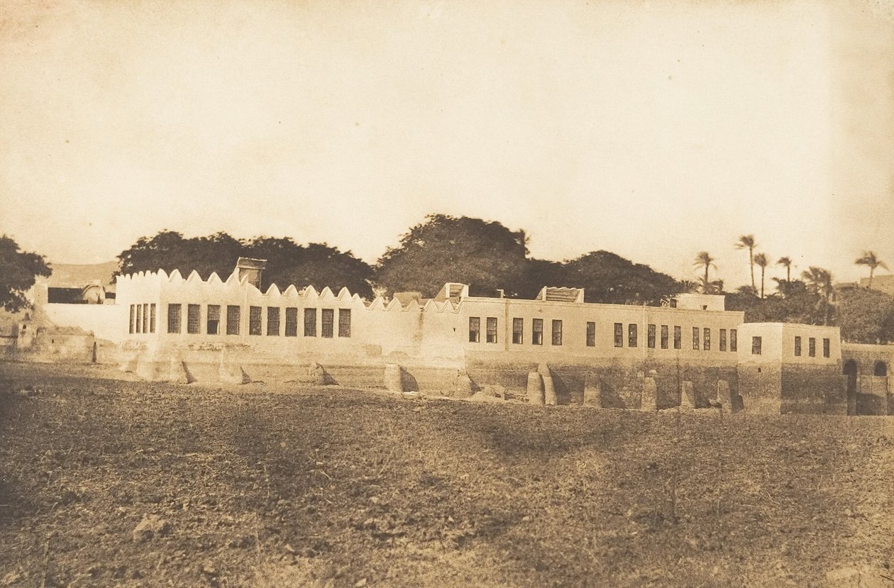 Kilátás a dívára és a kormányzói palotára, Syoutban, 1849-50. alkotó: Maxime Du Camp