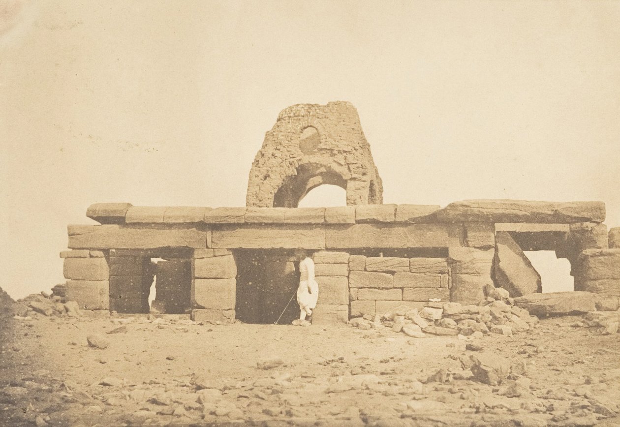 Kilátás az Amada-templomra – egy kopt templom romos kupolája, 1850. április 2. alkotó: Maxime Du Camp