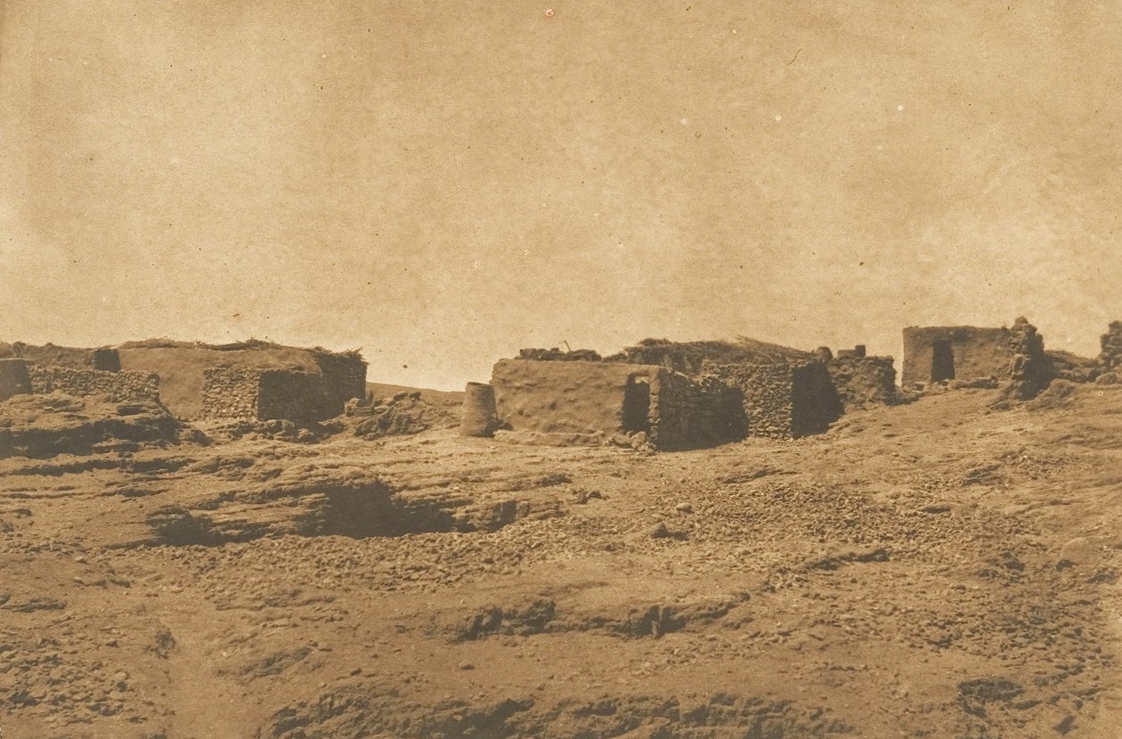 Kilátás az Abou-hor Tropic of Cancer falura, 1850. április. alkotó: Maxime Du Camp