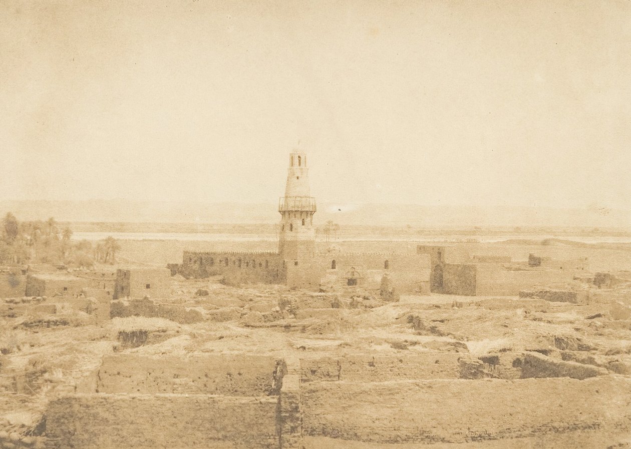 Edfu falu látképe, 1849-50. alkotó: Maxime Du Camp