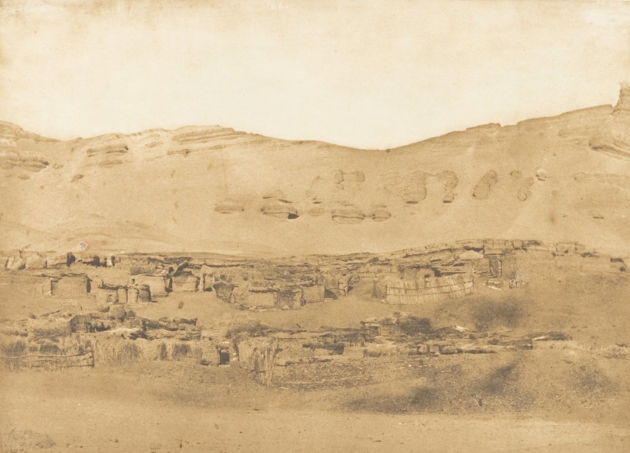 Garara falu látképe, 1850. alkotó: Maxime Du Camp