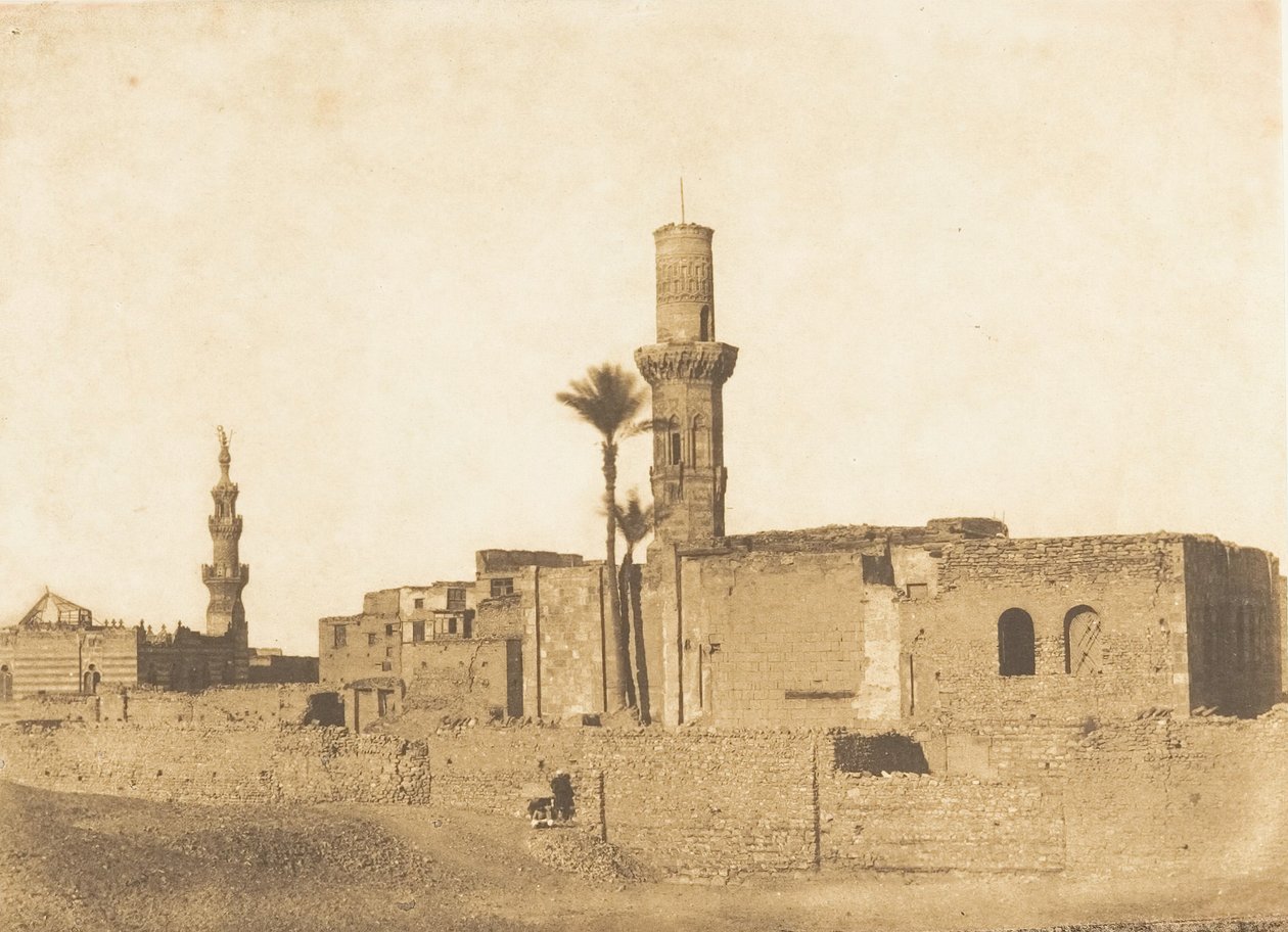 Kilátás egy romos mecsetre Bab-Saïda közelében, Kairóban, 1849. december – 1850. január. alkotó: Maxime Du Camp