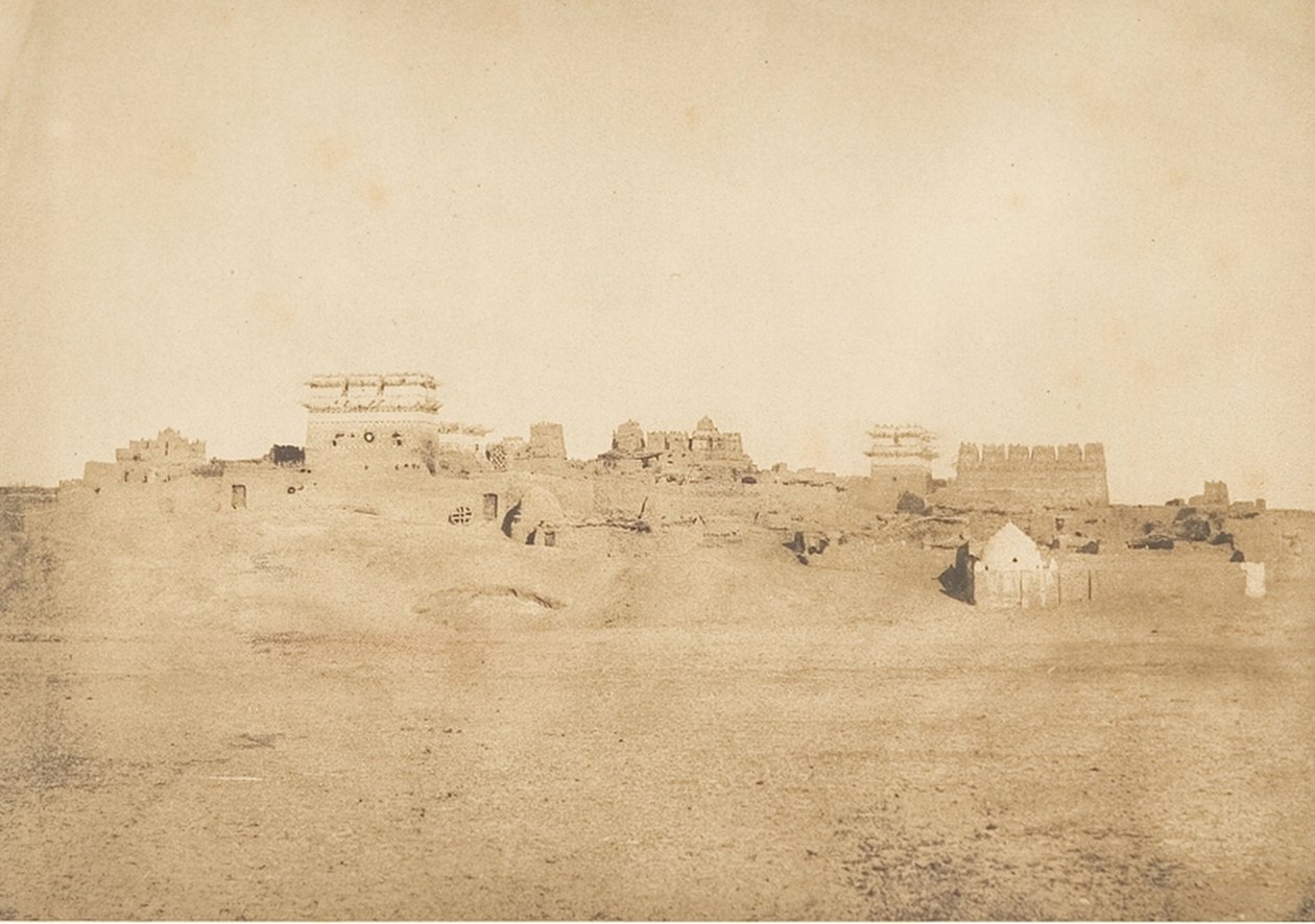 Luxor falu egy része, Théba, 1849-50. alkotó: Maxime Du Camp