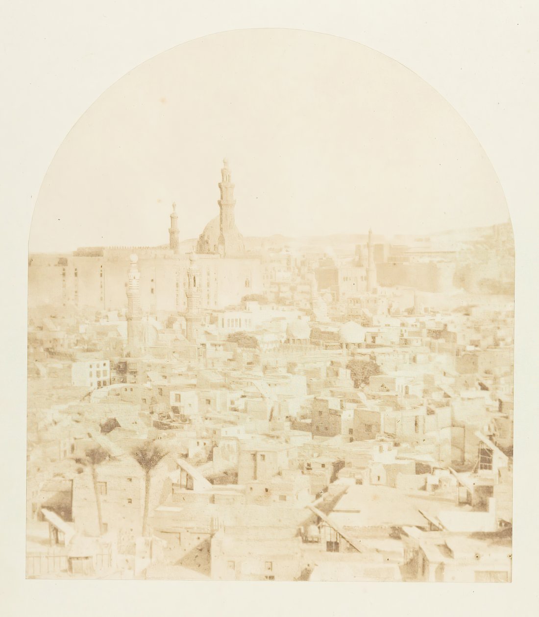 Kairó általános képe, a Tegloun mecsetből, 1849. december – 1850. január. alkotó: Maxime Du Camp