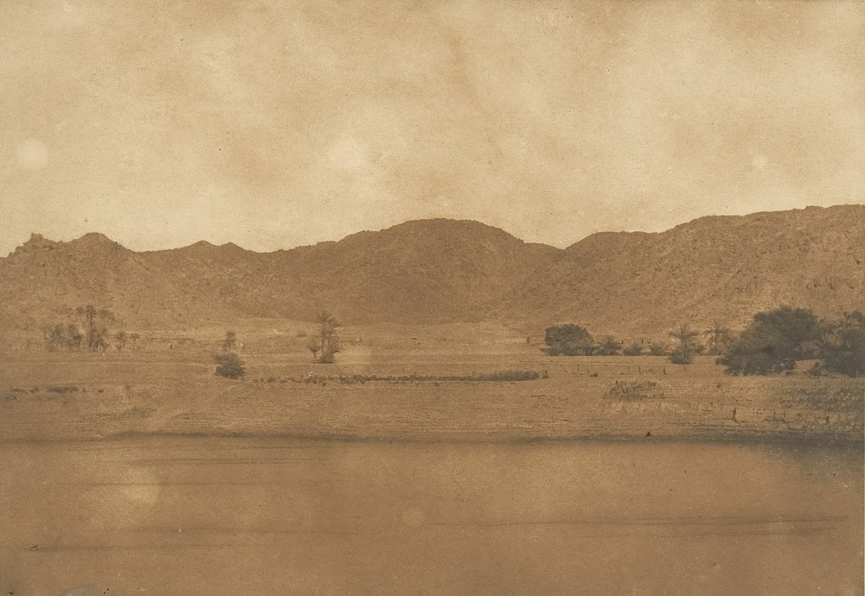 Kilátás Philae északkeleti részéből - Kolokina falu, 1849-50. alkotó: Maxime Du Camp
