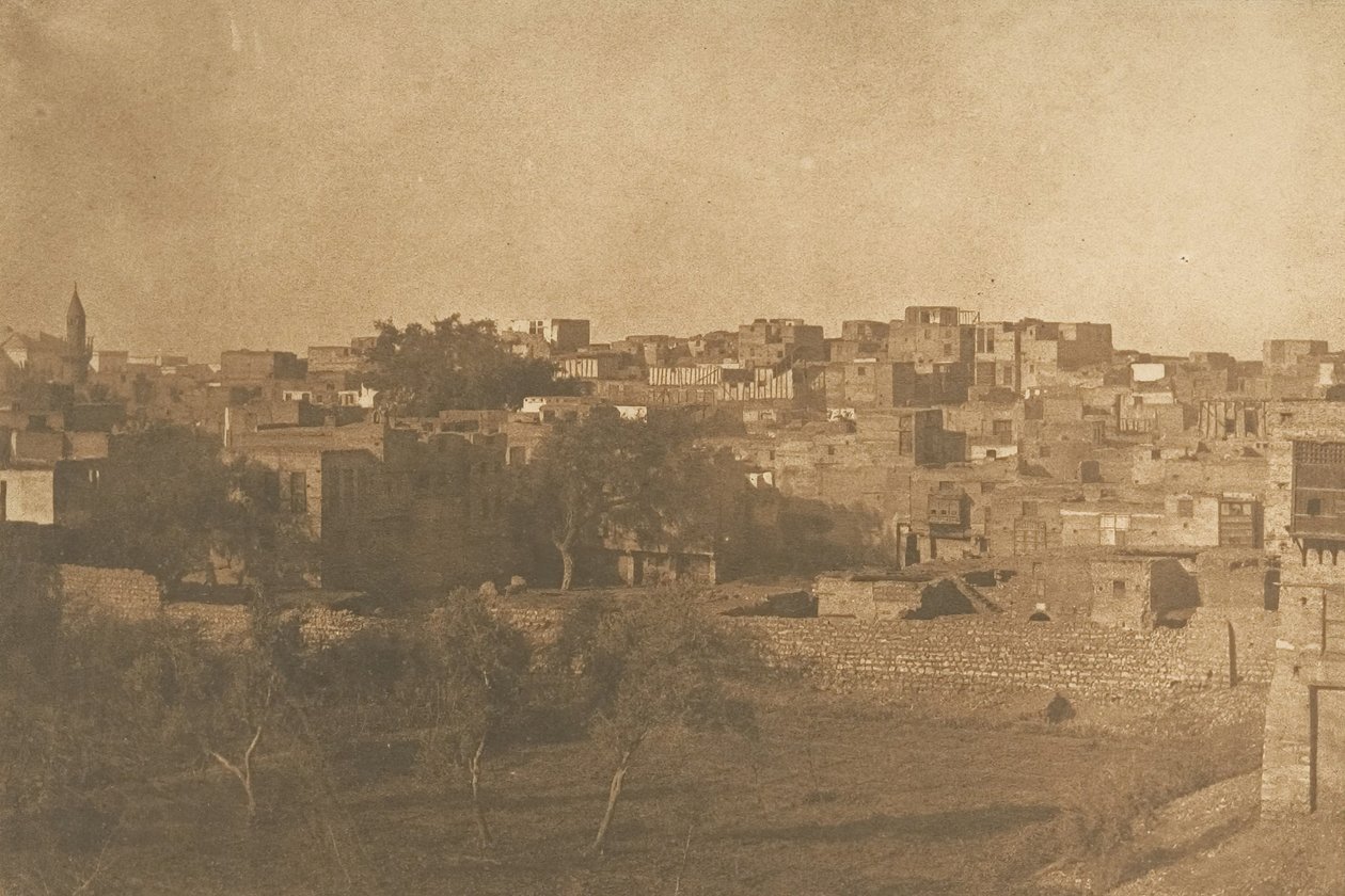 Kilátás a Franc kerületből, Kairóban, 1849 decembere és 1850 januárja között. alkotó: Maxime Du Camp