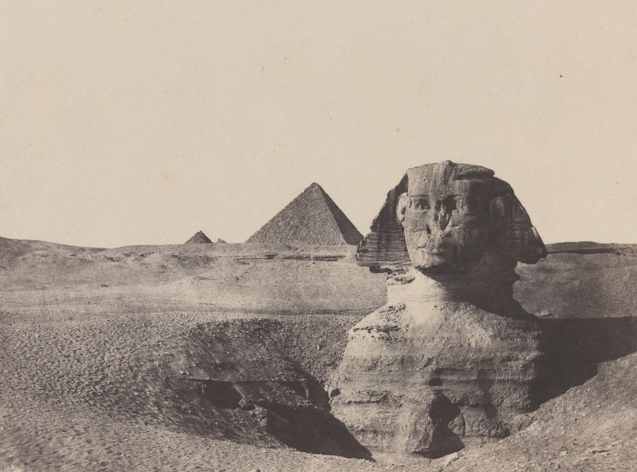 Közép-Egyiptom, A Szfinx, 1849. december, nyomtatva 1852. alkotó: Maxime Du Camp