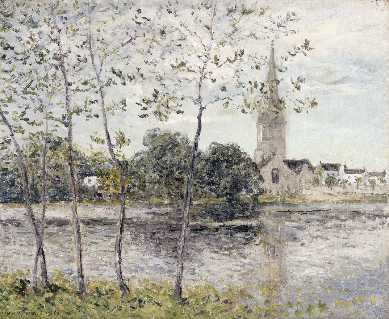 A tó mellett Rospordennél, Finistere; Au Bord de l "Etang a Rosporden, Finistere, 1911 alkotó: Maxime Emile Louis Maufra