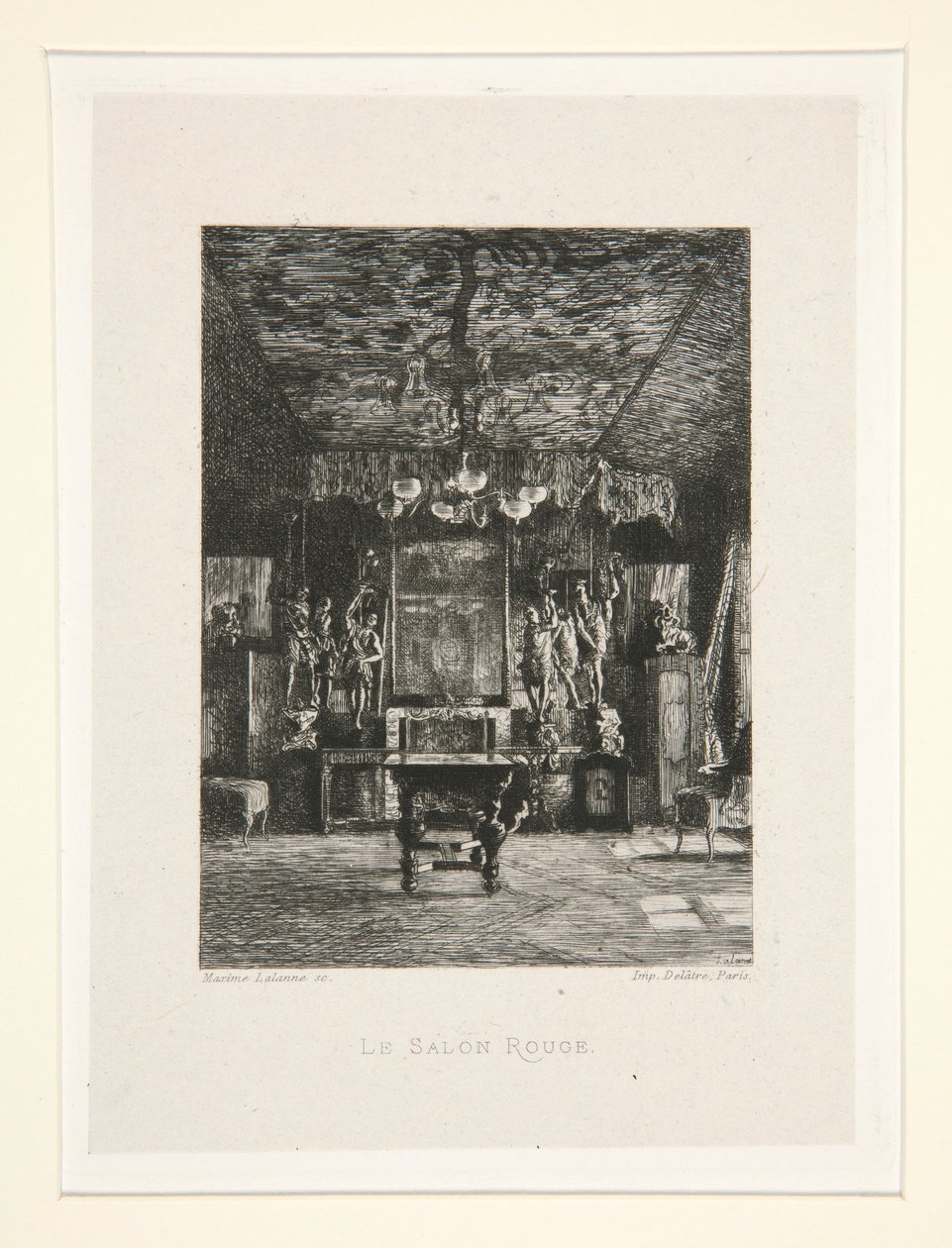 Le salon rouge (Vörös szoba), pl. 5 a Chez Victor Hugo lakosztályból (Victor Hugo alkotó: Maxime Lalanne