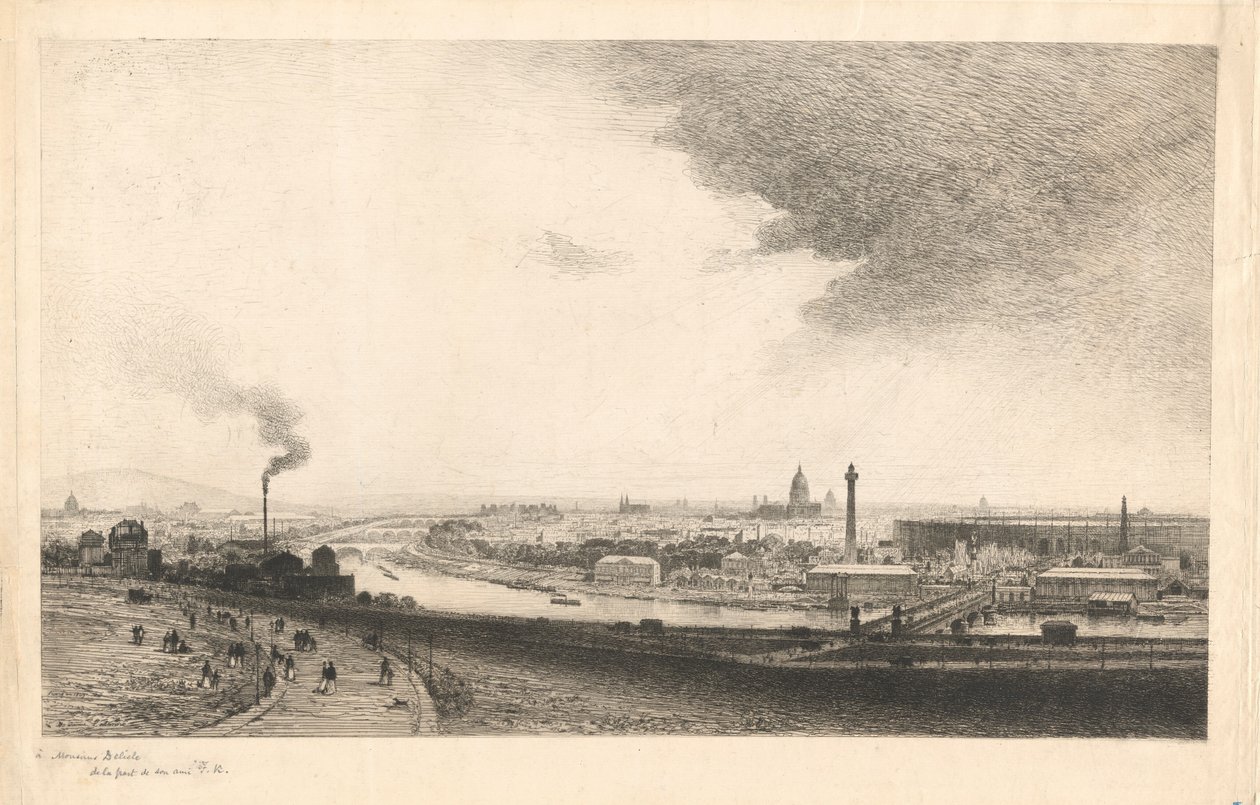 Párizs 1867-ben: Kilátás a Trocadéróról alkotó: Maxime Lalanne