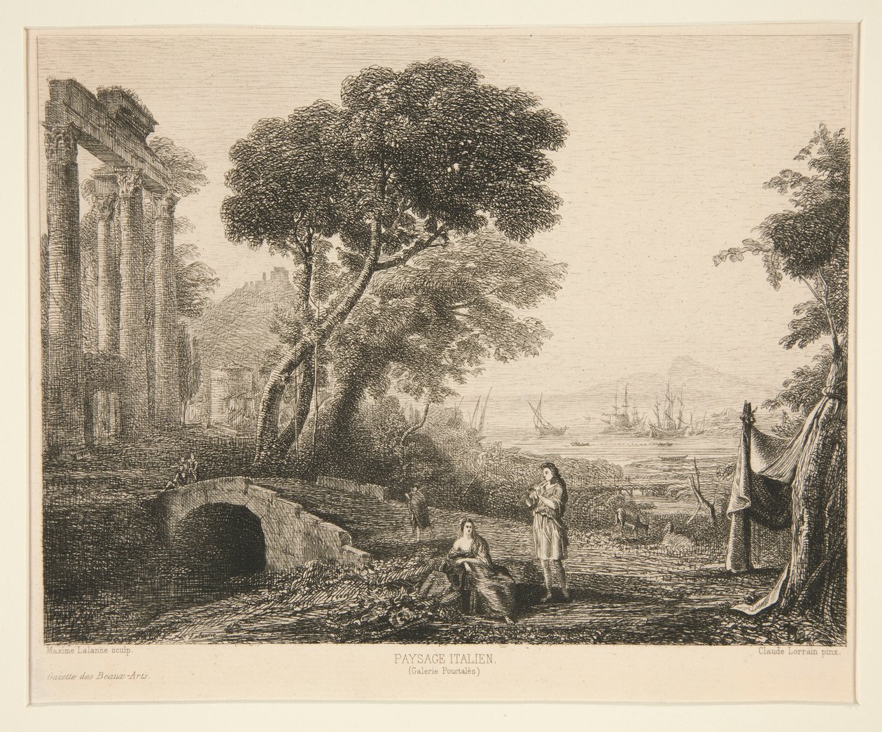 Paysage Italien (olasz táj) alkotó: Maxime Lalanne