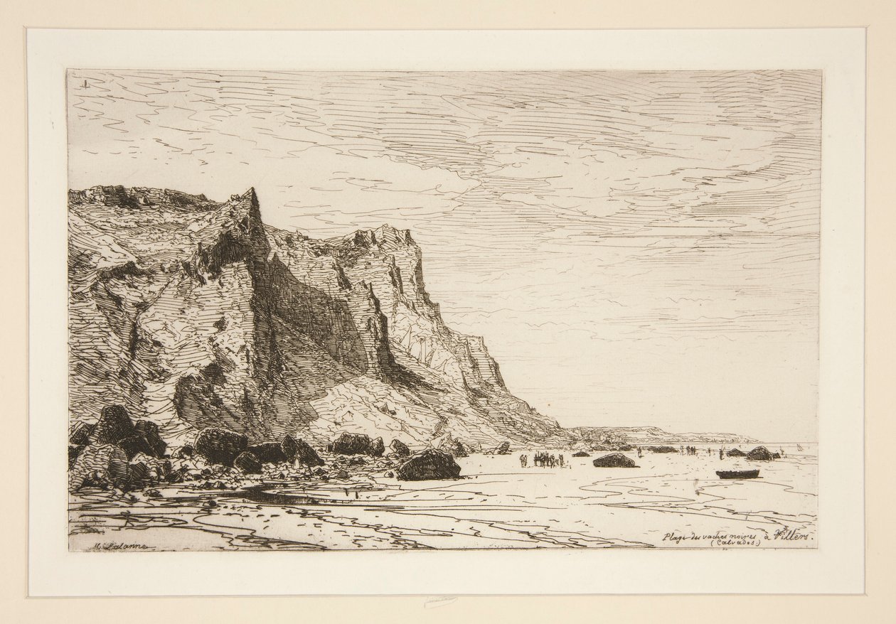 A fekete tehenek strandja? Villers (Calvados) (Fekete Tehenek strandja Villiersben [Cavaldos]) alkotó: Maxime Lalanne