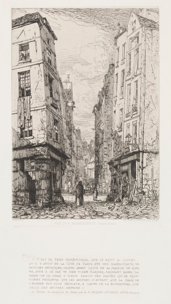 Rue des Marmousets (Régi Párizs) alkotó: Maxime Lalanne