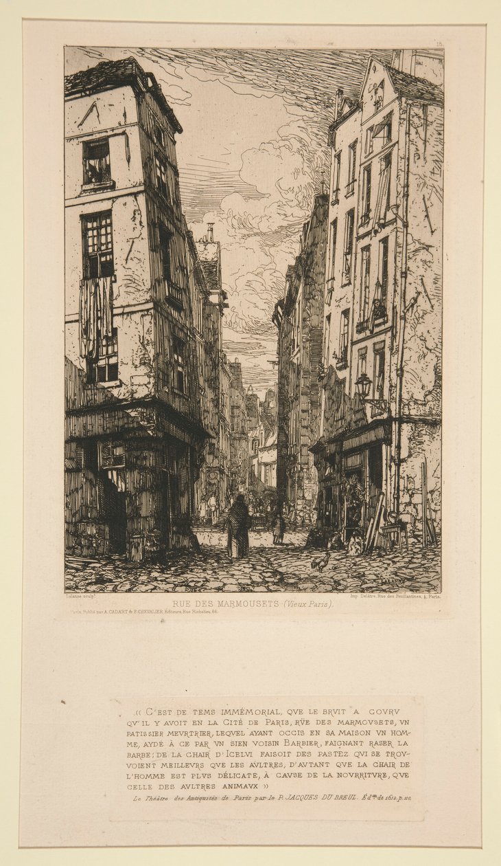 Rue des Marmousets (Régi Párizs) alkotó: Maxime Lalanne
