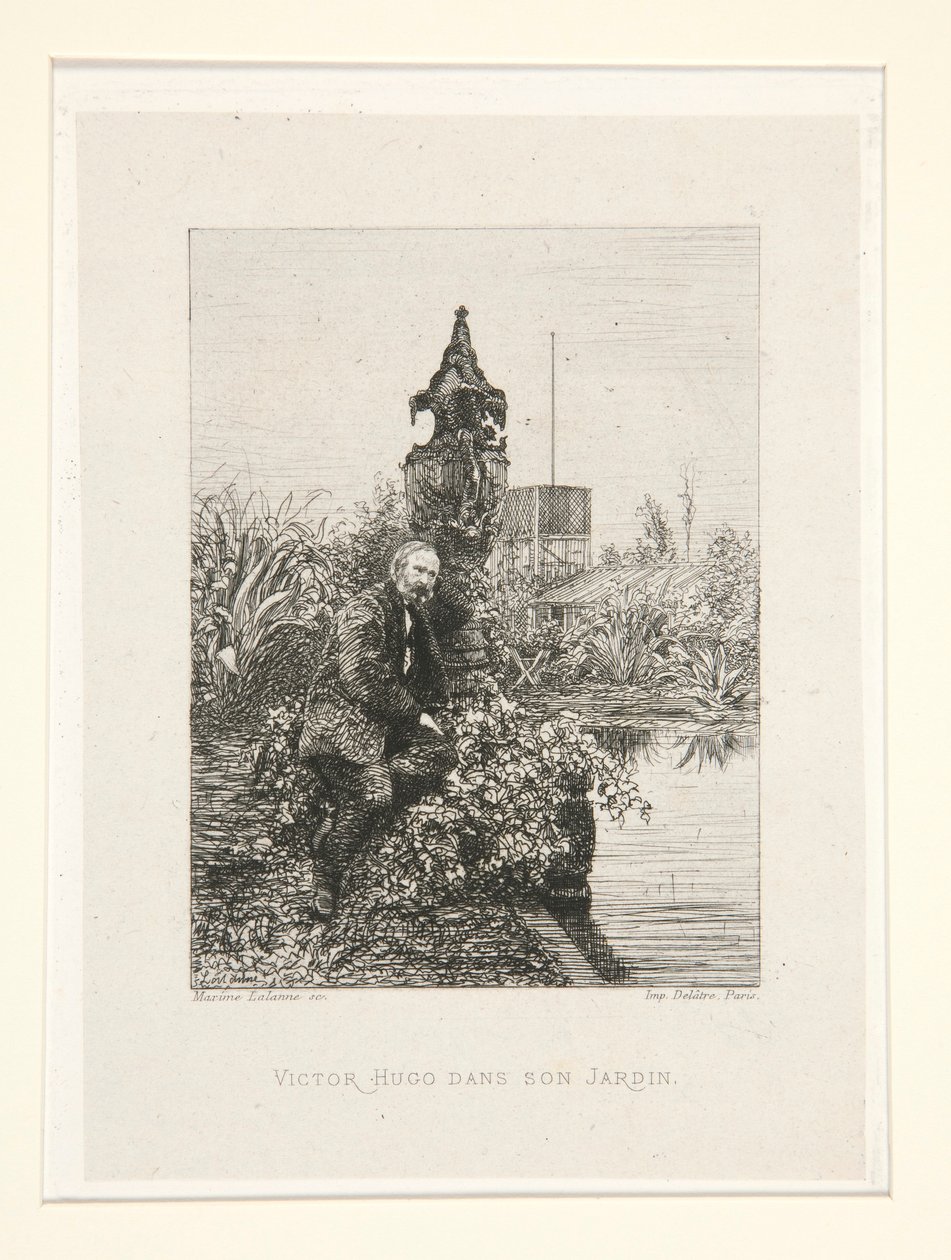 Victor Hugo dans son jardin (Victor Hugo in His Garden), pl. 12 a Chez Victor Hugo lakosztályból (Victor Hugo alkotó: Maxime Lalanne