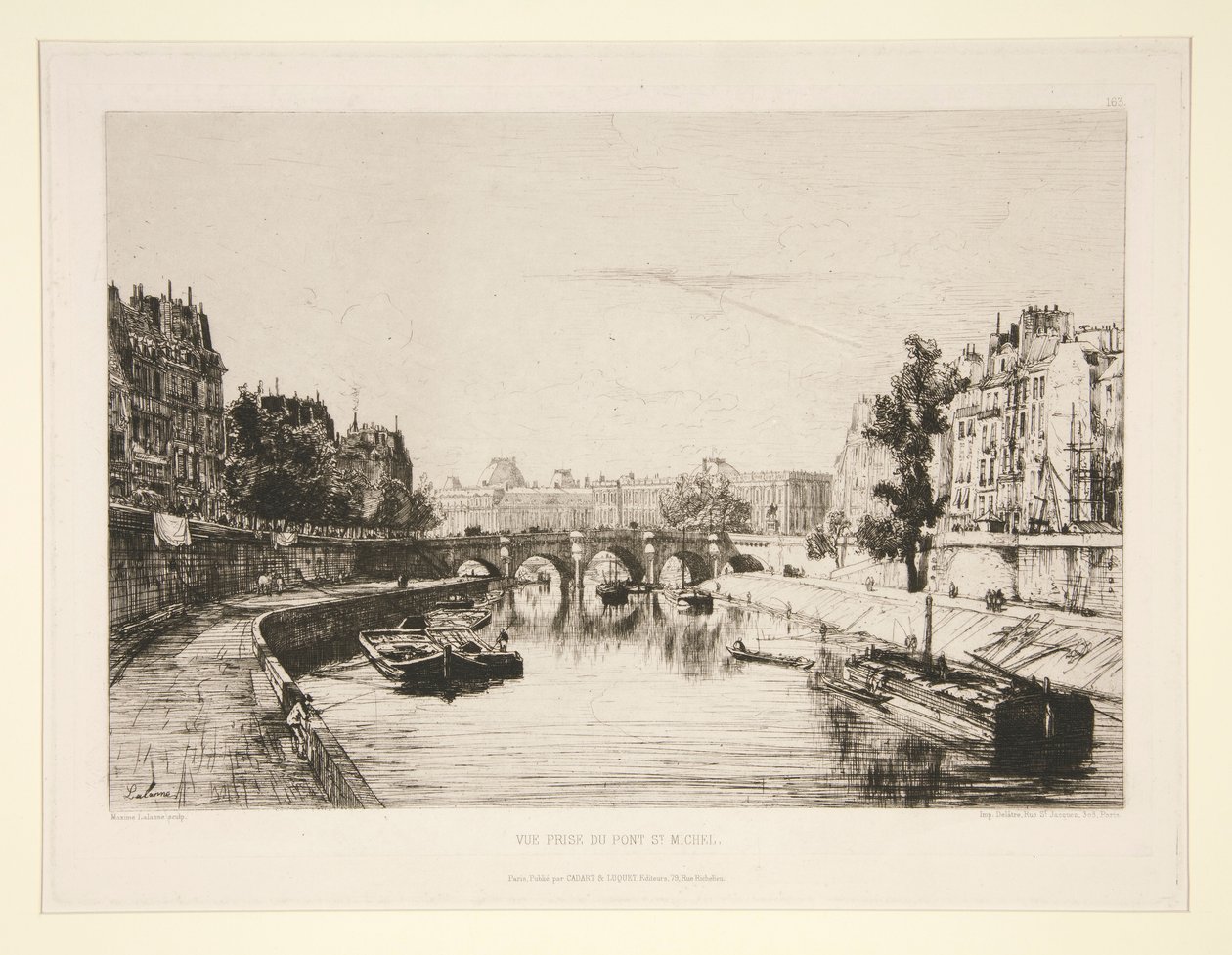 Kilátás a Pont Saint-Michelről készült alkotó: Maxime Lalanne
