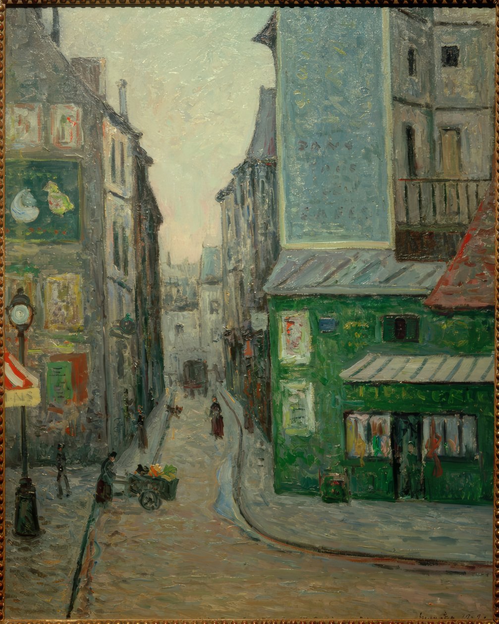 Platz St. André des Arts, Rue Suger, Párizs alkotó: Maxime Emile Louis Maufra