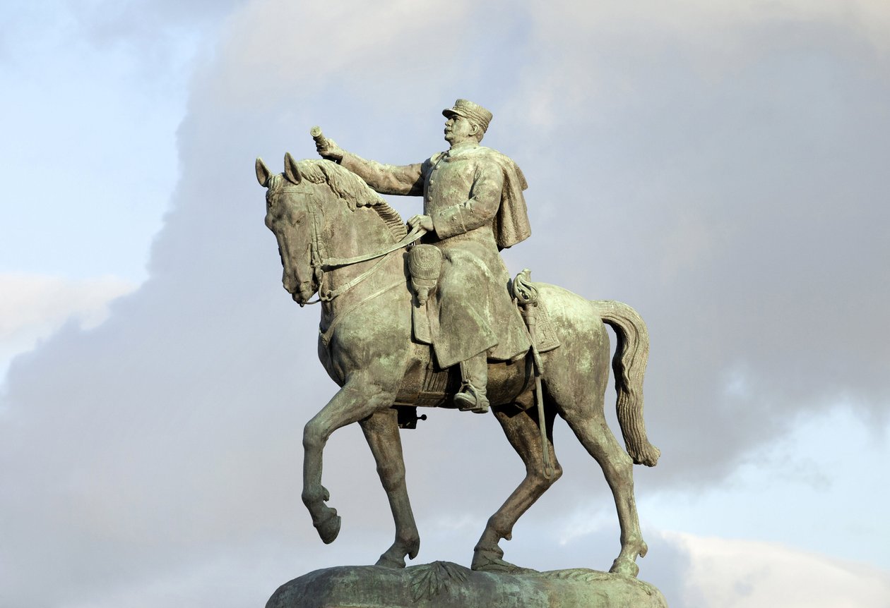Joseph Joffre (1852-1931) katonai, francia marechal, francia parancsnok a marne-i csatában az első világháborúban, Maxime Real del Sarte (1888-1954) bronzszobra, alkotó: Maxime Real del Sarte