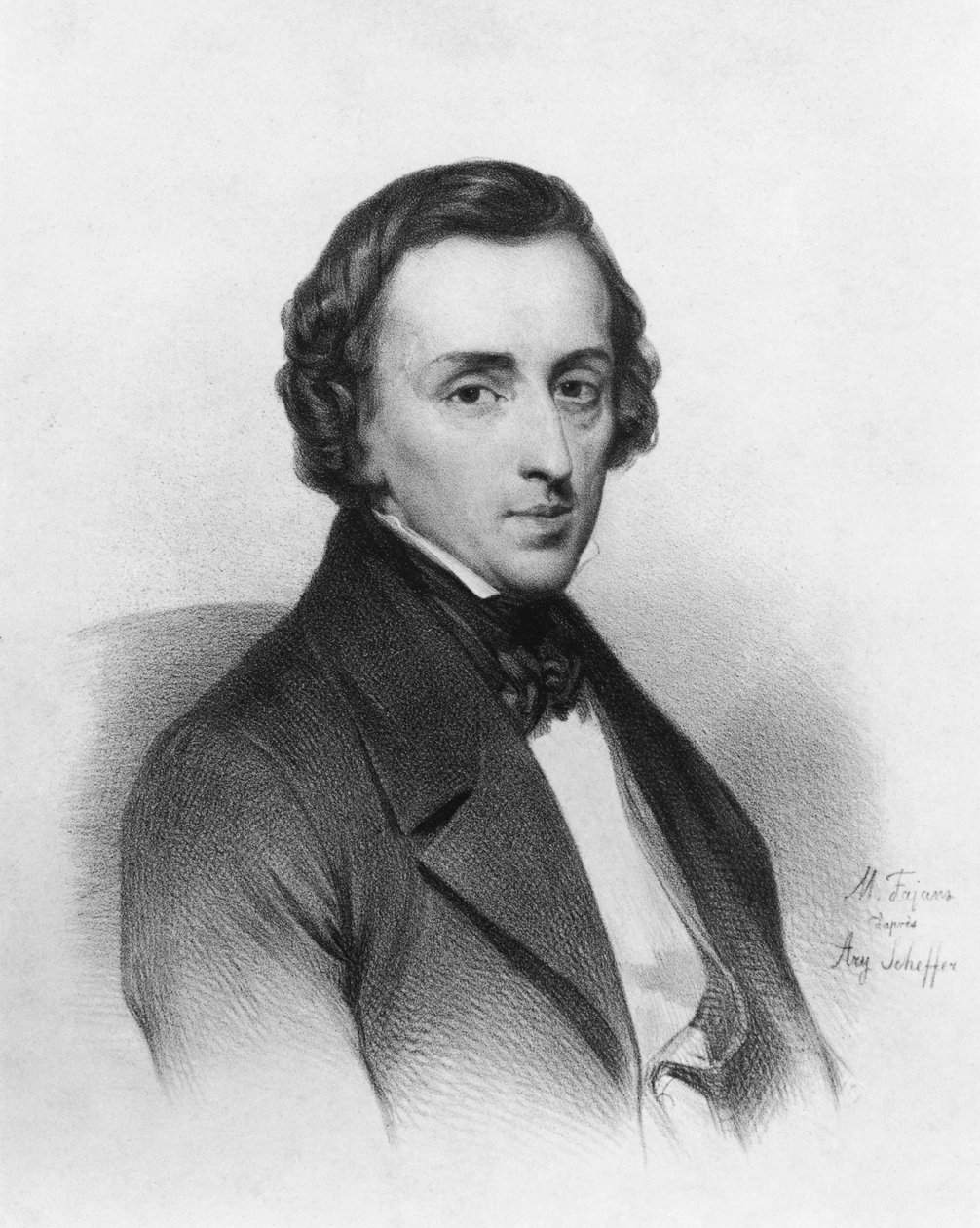 Frederic Chopin, Ary Scheffer (1795-1858) nyomán alkotó: Maximilian Fajans