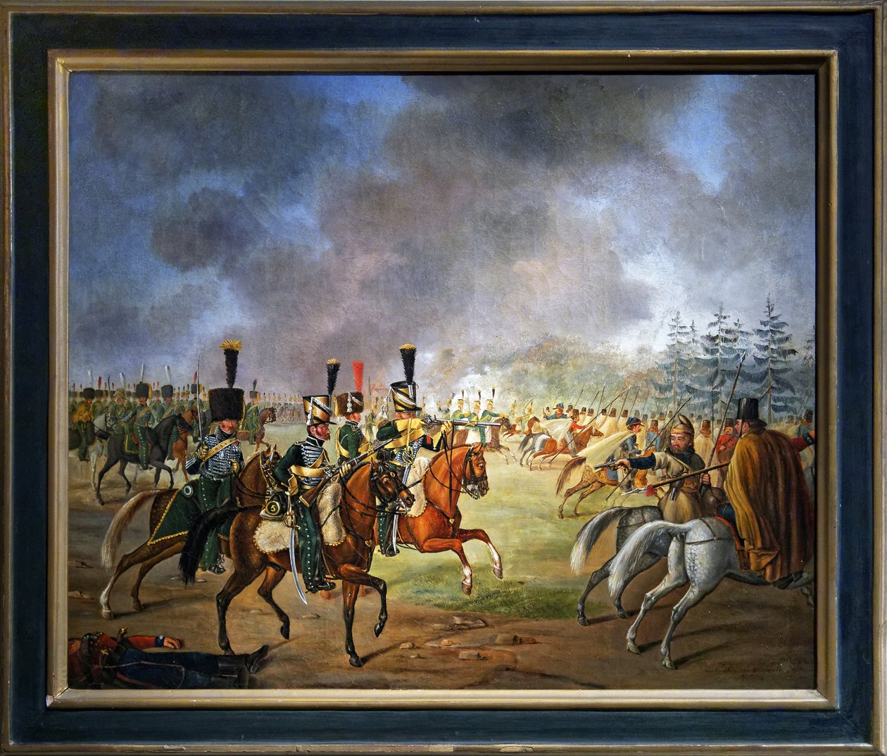 Az 5. vadászezred harca lóháton (olaj, vászon) alkotó: Maximilian Joseph de Schauenburg