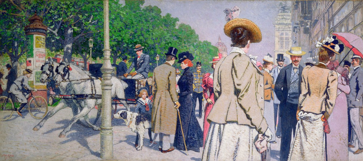 Jelenet a Sirk kávéház közelében alkotó: Maximilian Lenz