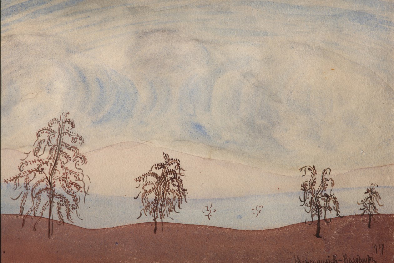 Táj fákkal, 1917 alkotó: Maximilian Voloshin