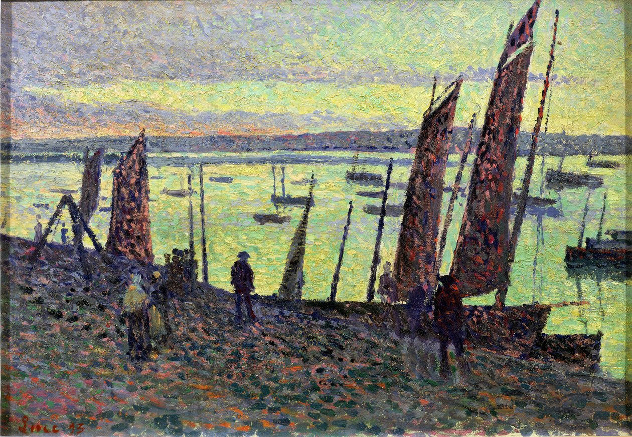 Csónakok Camaretben, 1893 alkotó: Maximilien Luce