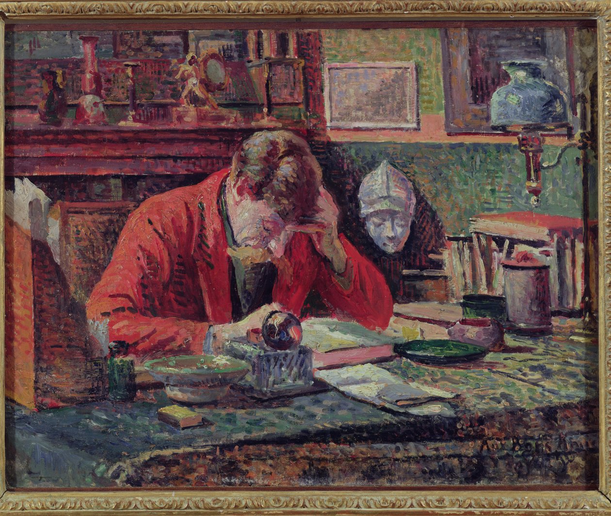 Emile Verhaeren (1855-1916) tanulmányában, 1897 körül alkotó: Maximilien Luce