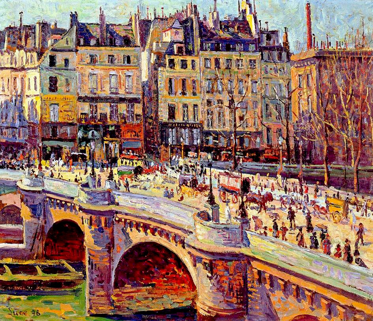 Le Quai Conti, Párizs, 1896 alkotó: Maximilien Luce