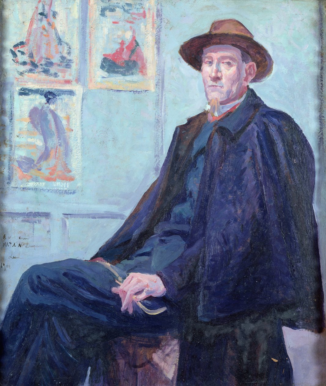 Felix Feneon (1861-1944) portréja 1901 (olaj, kártya) alkotó: Maximilien Luce