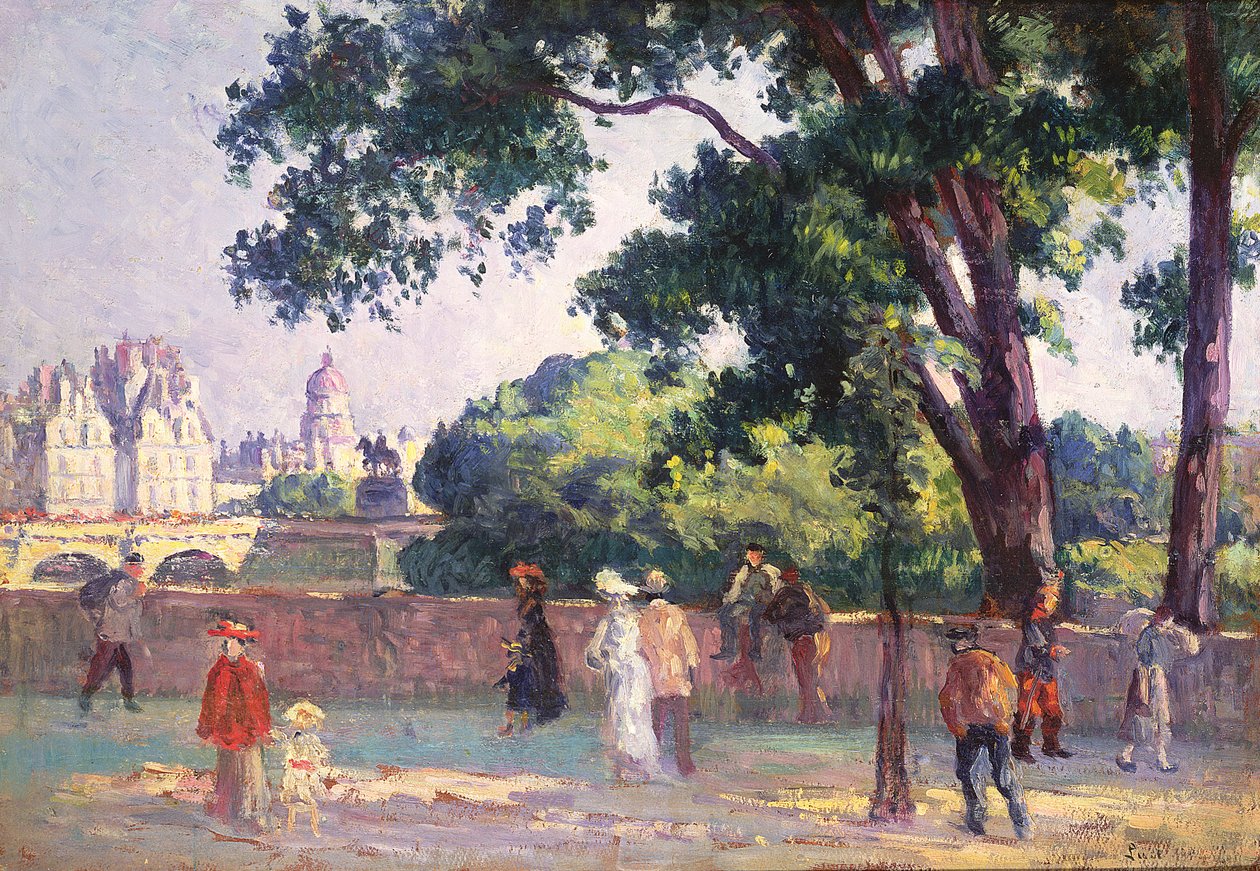 Quai de Institut és Place Dauphine a Quai du Louvre felől nézve, 1904 alkotó: Maximilien Luce