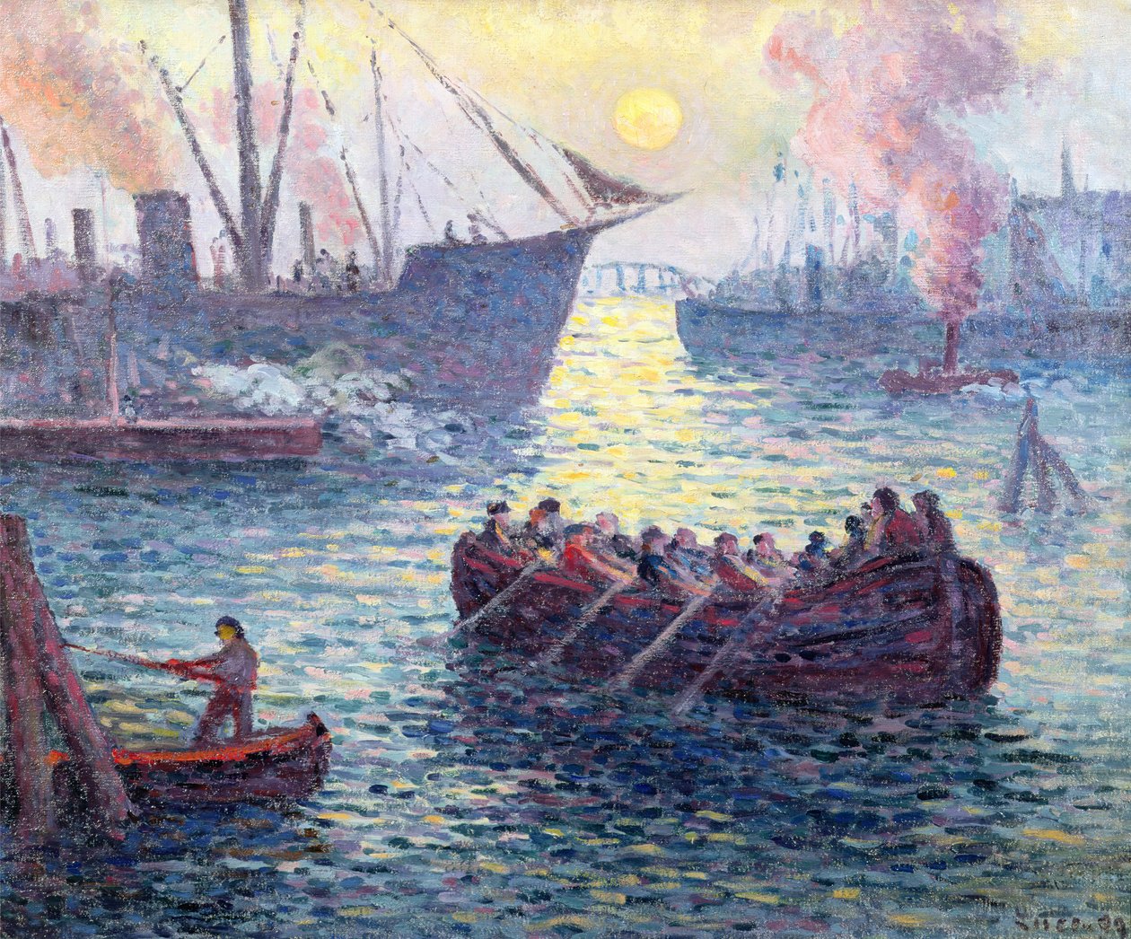 Rotterdam, a kikötő, 1907 alkotó: Maximilien Luce