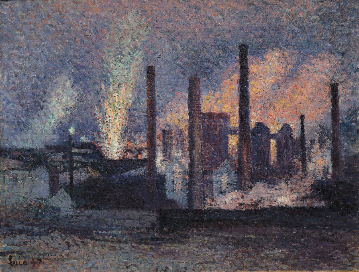 Tanulmány a Charleroi melletti gyárak számára, 1897 alkotó: Maximilien Luce