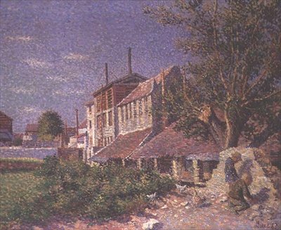Cserzőüzemek a Bievre folyó mentén, 1887 alkotó: Maximilien Luce