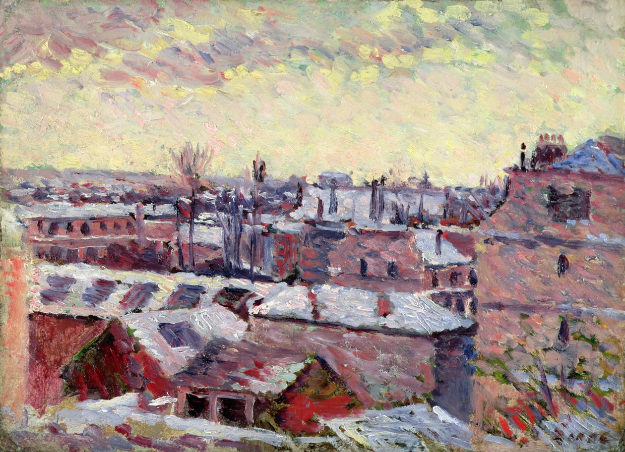A Place Dauphine a Louvre-ból nézve, 1904 (panel) alkotó: Maximilien Luce