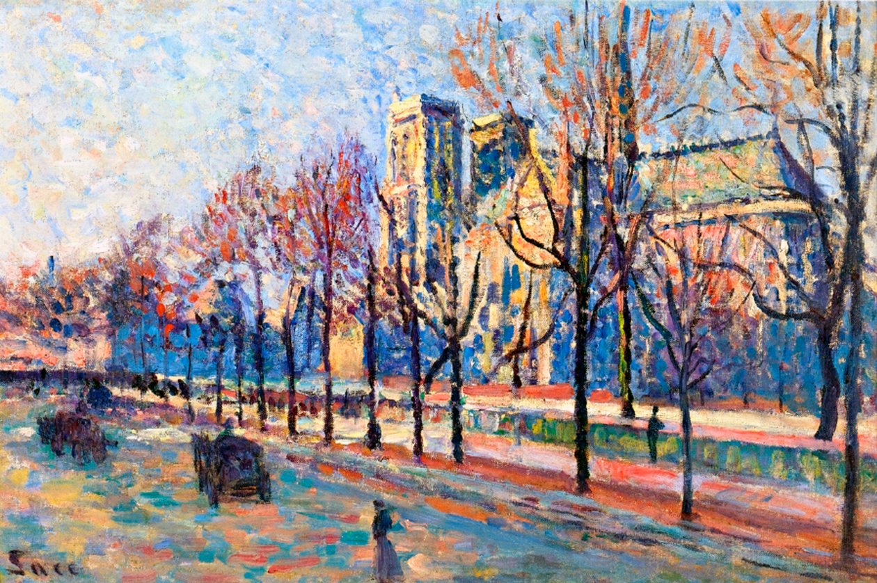 Kilátás a Quay Montebello felől, 1897 körül alkotó: Maximilien Luce