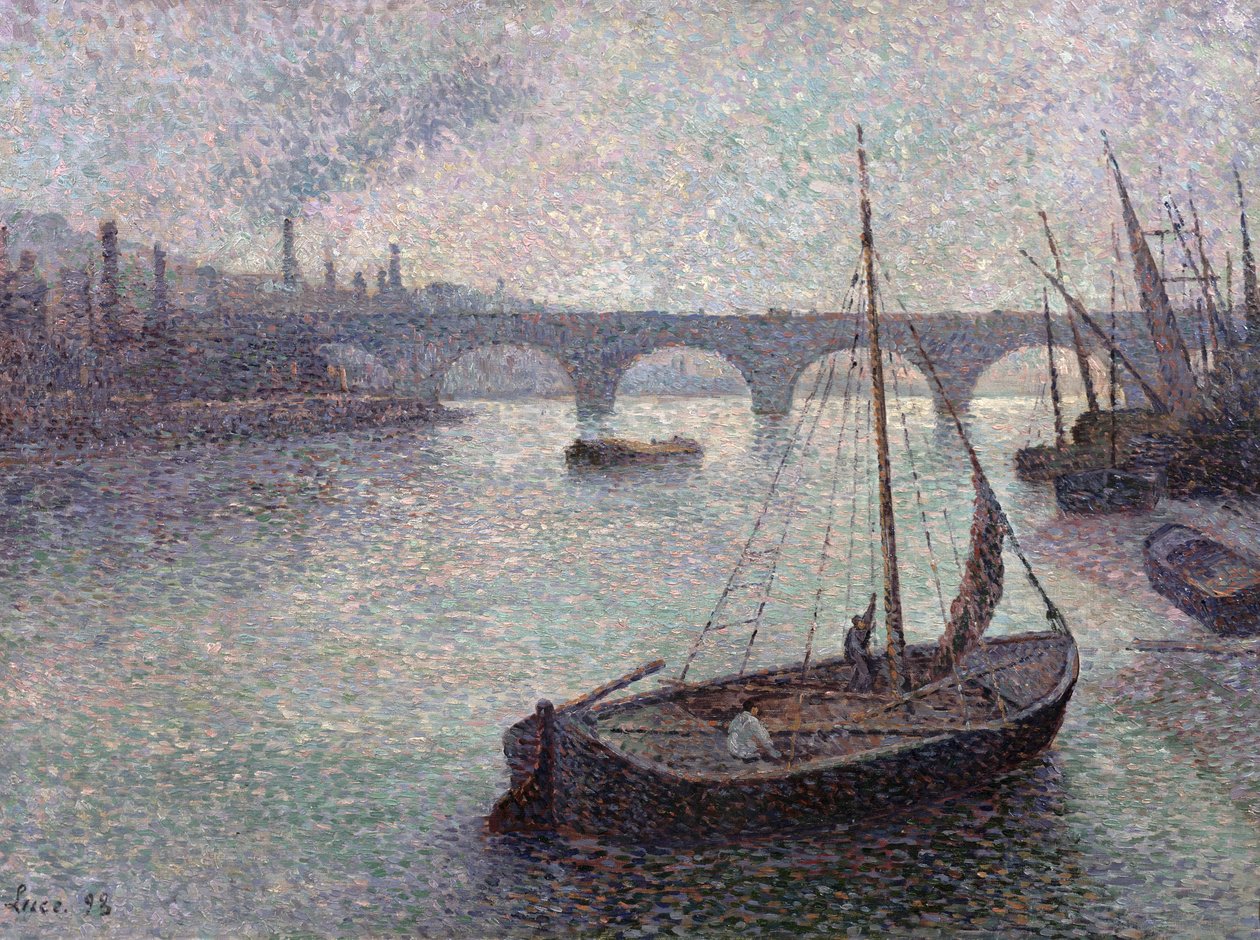 Kilátás a Temzére, 1893 alkotó: Maximilien Luce