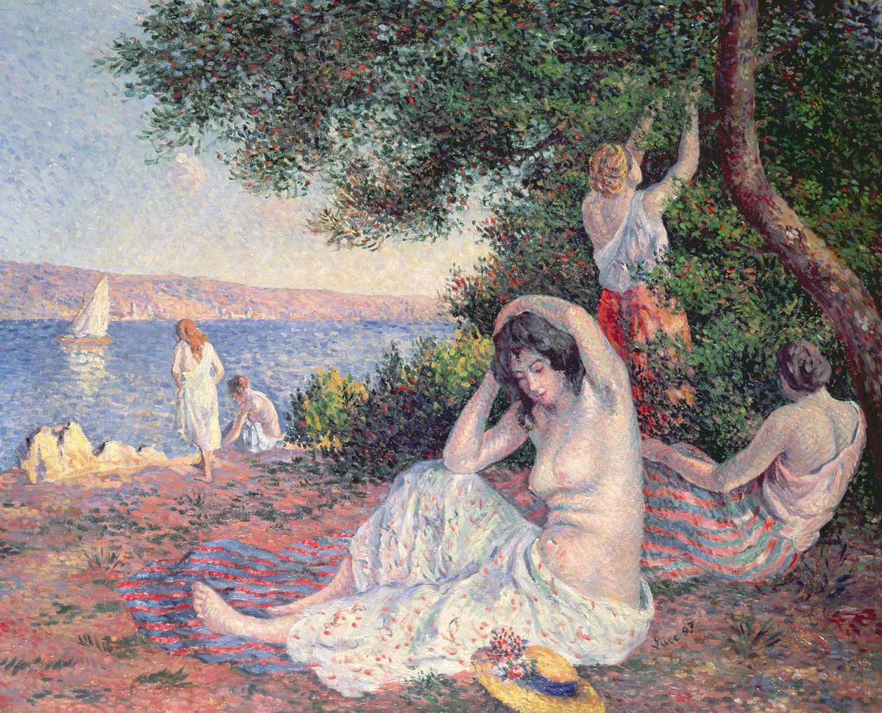 Nők fürdőzése alkotó: Maximilien Luce
