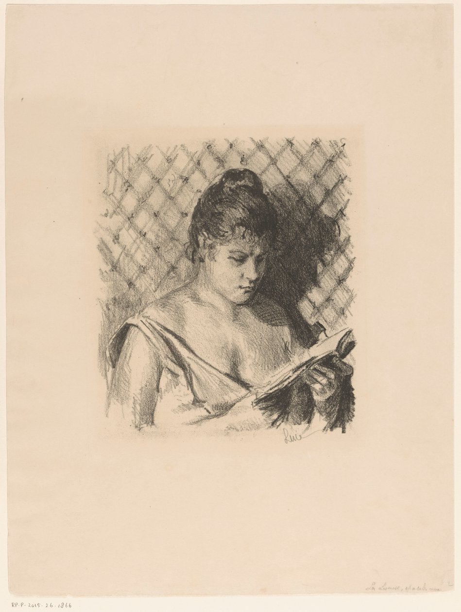 Csupasz váll olvasó nő alkotó: Maximilien Luce (signed by artist)