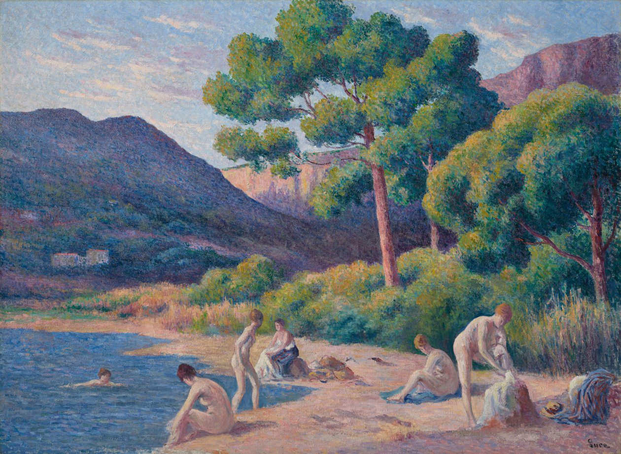 Fürdőzők Saint-Tropezben alkotó: Maximilien Luce
