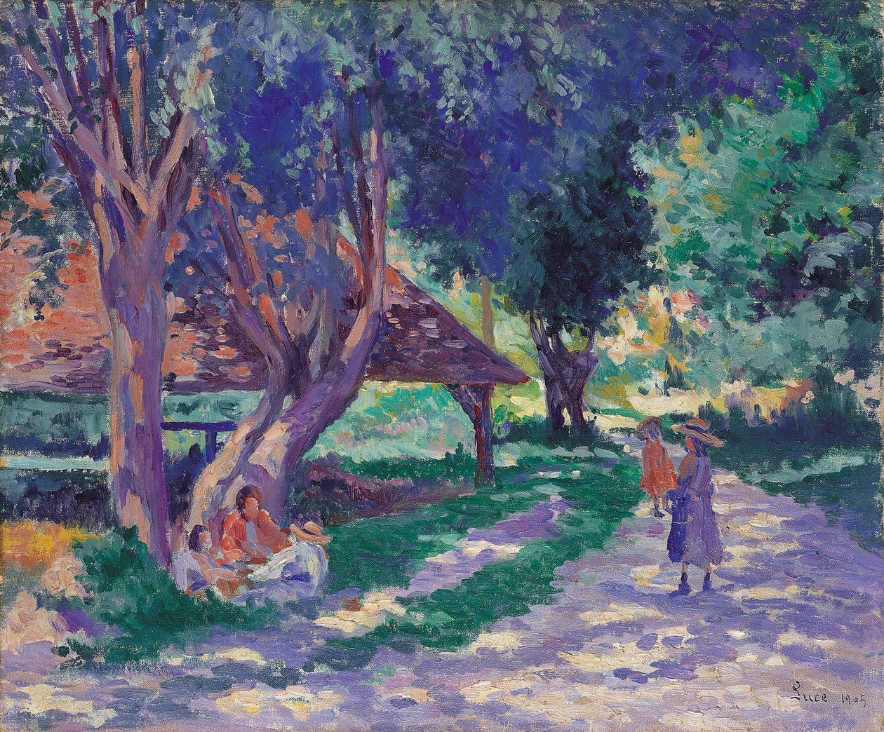 Bessy, Yonne, az árnyékos ösvény alkotó: Maximilien Luce