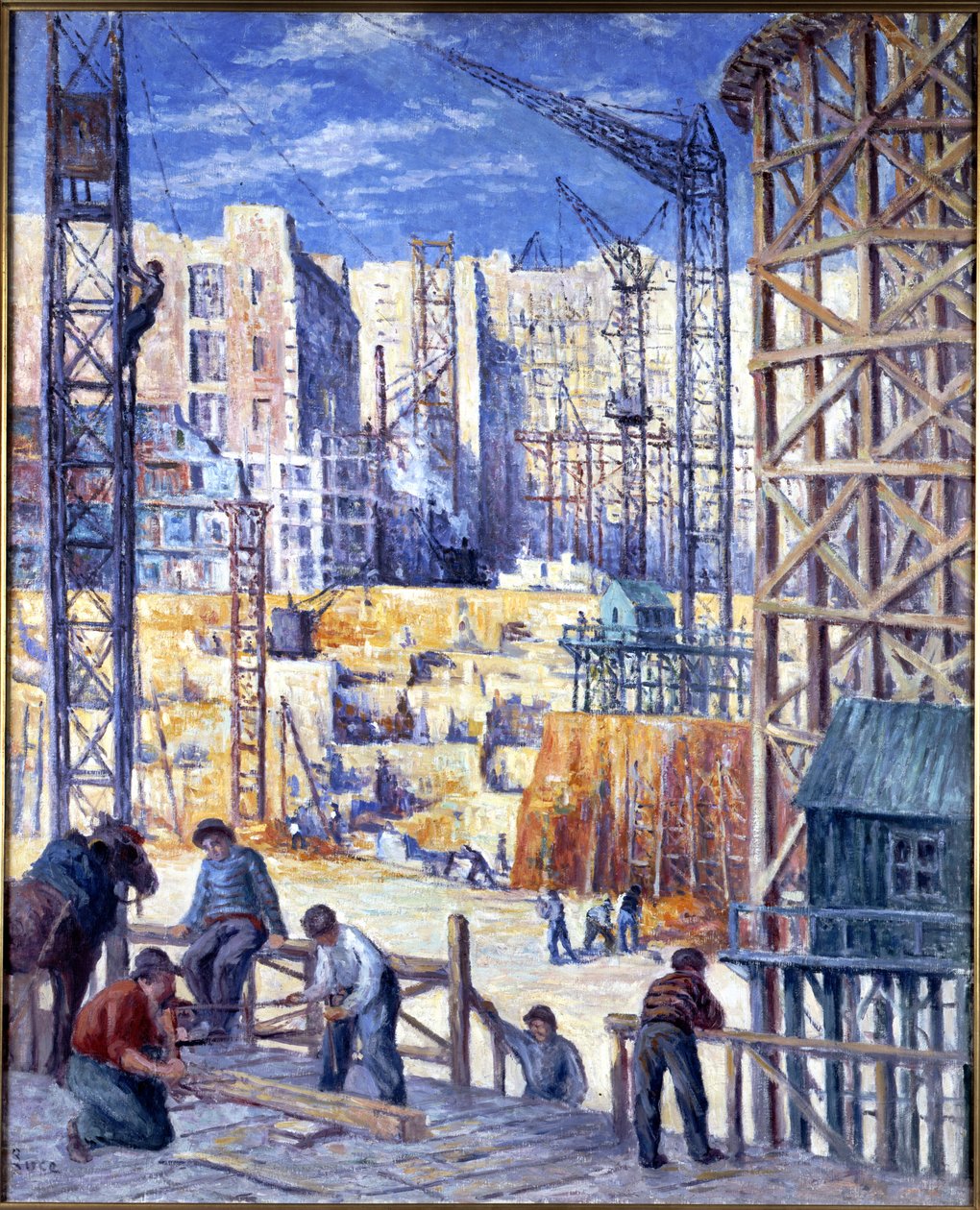 Építési telek Párizsban, Quai de Passy, ​​1907. alkotó: Maximilien Luce