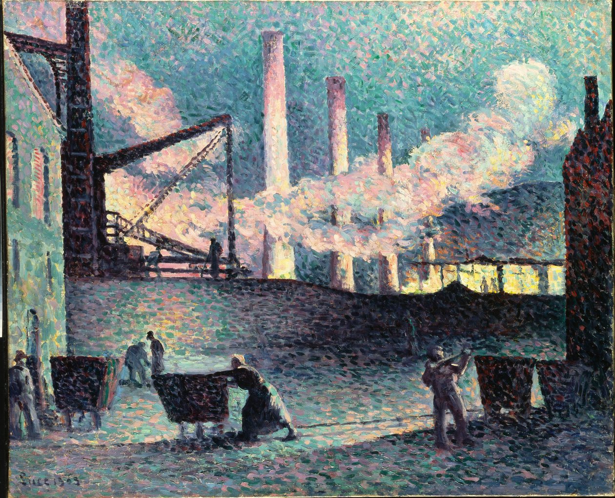 Couillet-i gyárkémények, 1903 alkotó: Maximilien Luce